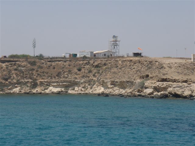 FN observationspost ved havnemundingen til Farmagusta.         